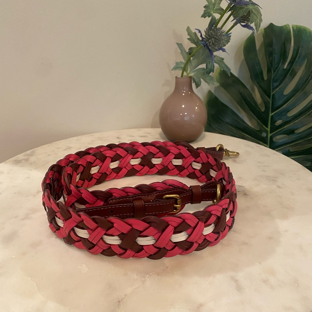 Coach Strap With Weaving